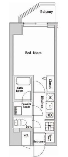 ハーモニーレジデンス西麻布 3階 間取り図