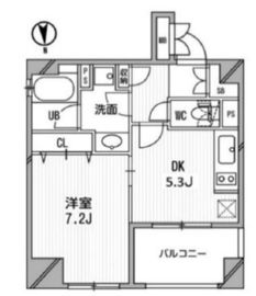 クリオ三田ラ・モード 606 間取り図