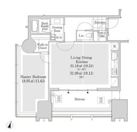 ラ・トゥール新宿アネックス 516 間取り図