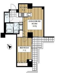 六本木ファーストプラザ 16階 間取り図