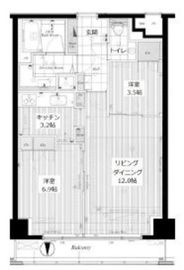 コンパートメント東京中央 11階 間取り図