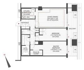 アークヒルズ仙石山レジデンス 20階 間取り図