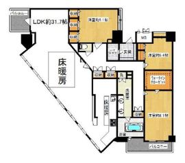 アップルタワー東京キャナルコート 40階 間取り図
