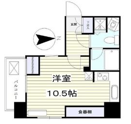 アクシア新宿御苑 5階 間取り図