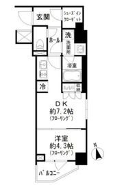 パークリュクス蒲田一丁目 406 間取り図