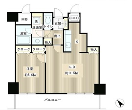 クラッシィスイート・ジオ東麻布 1004 間取り図