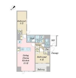 オークスクエア日本橋馬喰町 501 間取り図