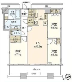 芝浦アイランド ケープタワー 6階 間取り図