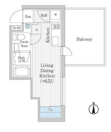トラスト学芸大学 501 間取り図
