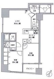 グランシティ日本橋ラフィーネ 5階 間取り図