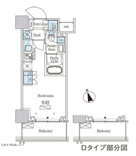 パークアクシス大塚ステーションゲートタワー 603 間取り図