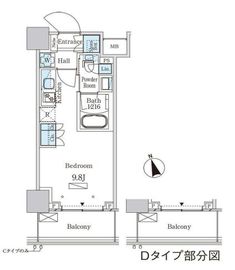 パークアクシス大塚ステーションゲートタワー 1203 間取り図