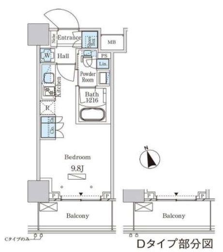 パークアクシス大塚ステーションゲートタワー 1105 間取り図