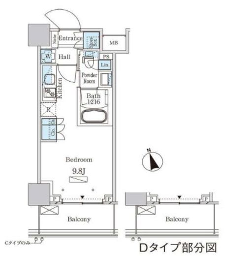 パークアクシス大塚ステーションゲートタワー 1305 間取り図