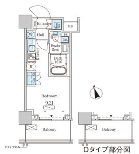 パークアクシス大塚ステーションゲートタワー 1705 間取り図