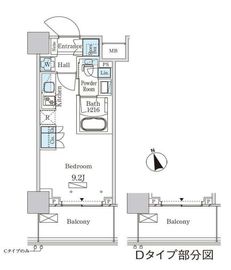 パークアクシス大塚ステーションゲートタワー 1805 間取り図