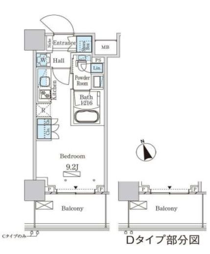 パークアクシス大塚ステーションゲートタワー 1807 間取り図