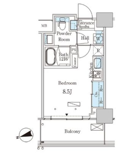 パークアクシス大塚ステーションゲートタワー 1711 間取り図