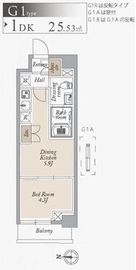 オーキッドレジデンス住吉 203 間取り図