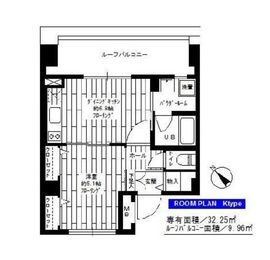 グランドコンシェルジュ早稲田 8階 間取り図