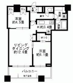 芝浦アイランド ケープタワー 48階 間取り図