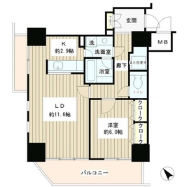 トレステージ目黒 905 間取り図