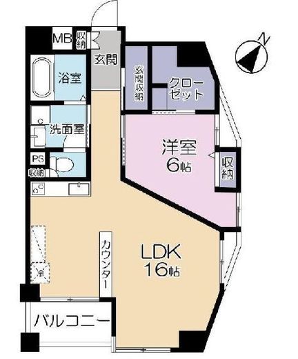 ランドステージ白金台 8階 間取り図