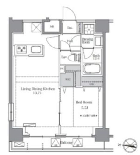 BluRock東品川 802 間取り図