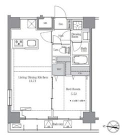 BluRock東品川 802 間取り図