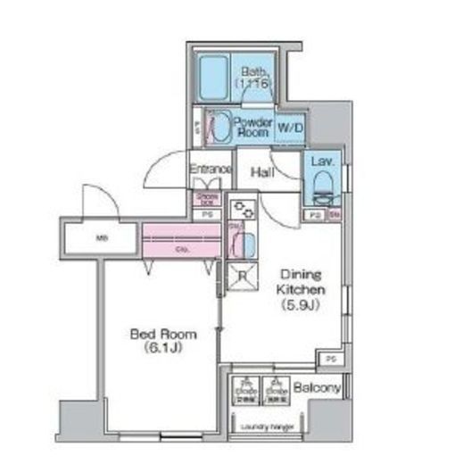 コンフォリア銀座イースト弐番館 701 間取り図