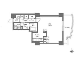 文京グリーンコートビュータワー本駒込 B403 間取り図