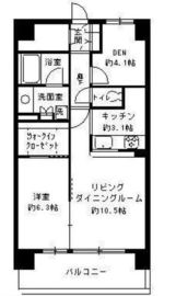 パークキューブ東品川 605 間取り図