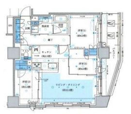 グランリビオ高輪三丁目 9階 間取り図