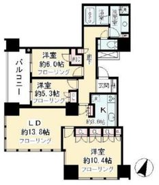 大崎ウエストシティタワーズ イースト 10階 間取り図