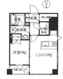クオリア神南フラッツ 4階 間取り図
