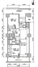 東雲キャナルコートCODAN 21-605 間取り図