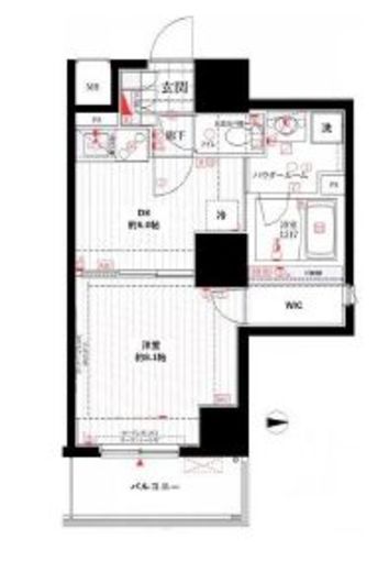 ランドステージ両国 8階 間取り図