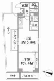 ログ代々木 501 間取り図