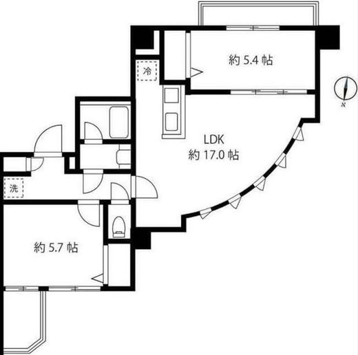 ブルーミング西麻布 403 間取り図