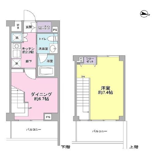 サンピエス桜新町 406 間取り図