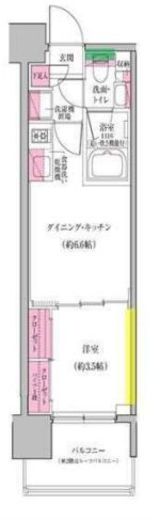 レジディア門前仲町プレイス 808 間取り図