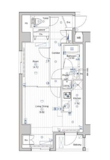 プレミアムキューブ大井町#mo 7階 間取り図