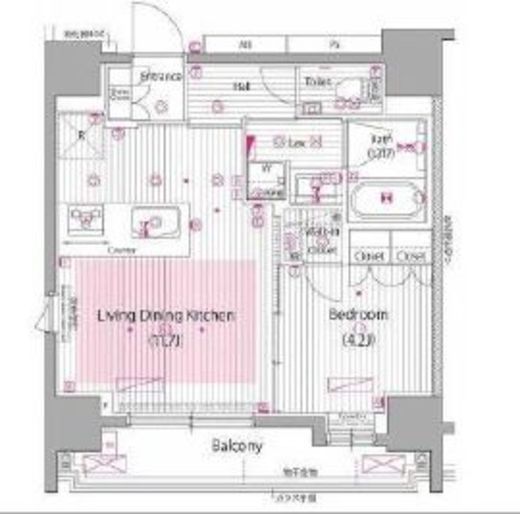 ガーラ・シティ渋谷南平台 15階 間取り図