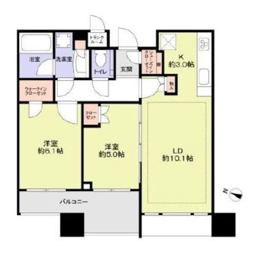 シティタワー大井町 22階 間取り図