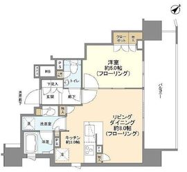 ザ・パークハウス大井町ゼームス坂 8階 間取り図