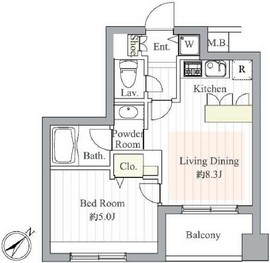 レジディア新川2 602 間取り図