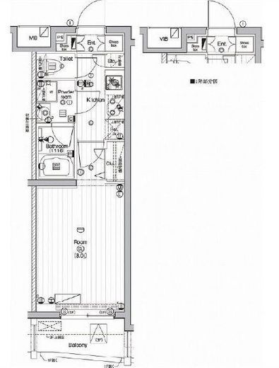 プレミアムキューブ下北沢 1階 間取り図