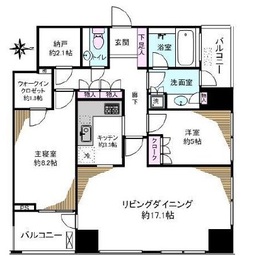 ザ・パークタワー東京サウス 24階 間取り図