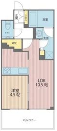 プラウド新宿牛込柳町 2階 間取り図