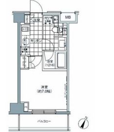 パークハビオ北品川 205 間取り図